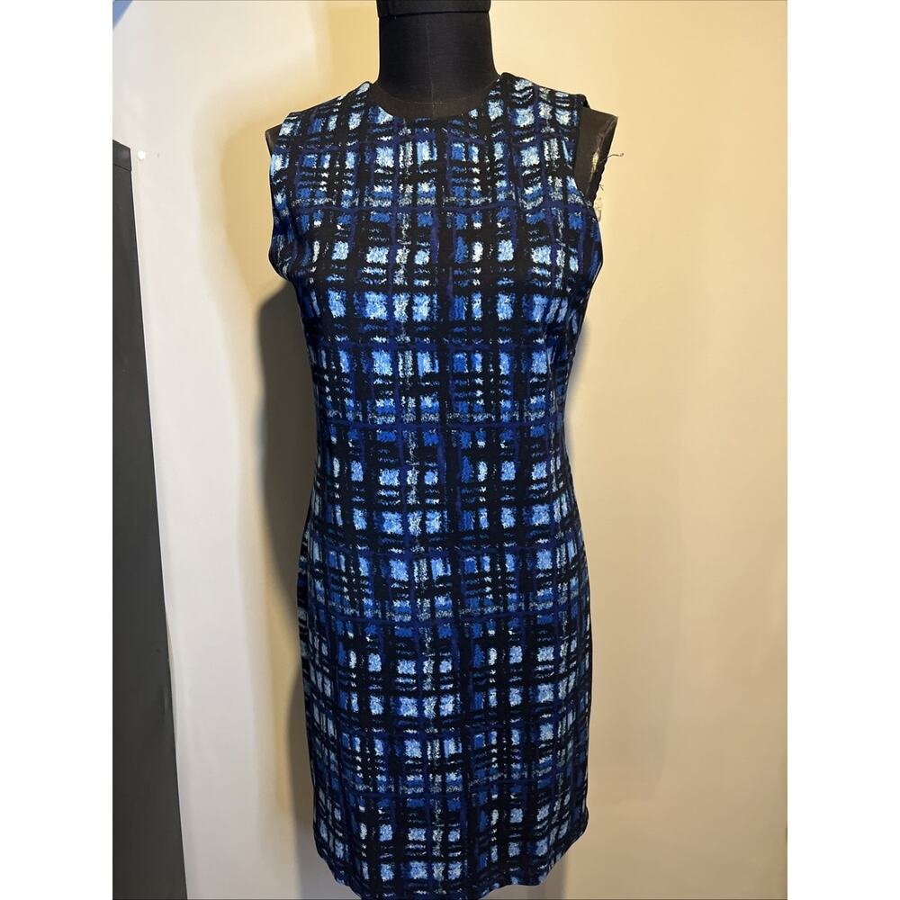 NWT J.‎ McLaughlin Sleeveless Dress Blue Business Casual Classic  Med MSRP $215